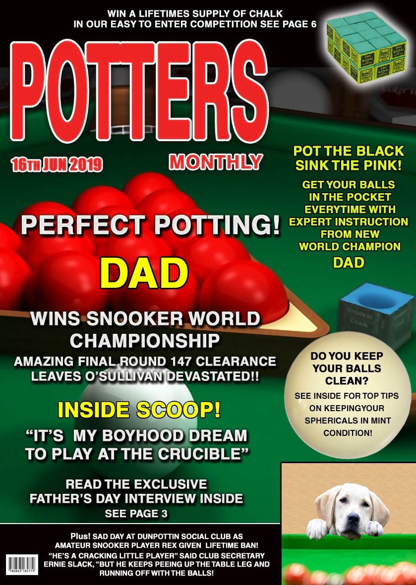 Snooker Spoof Father's Day Card