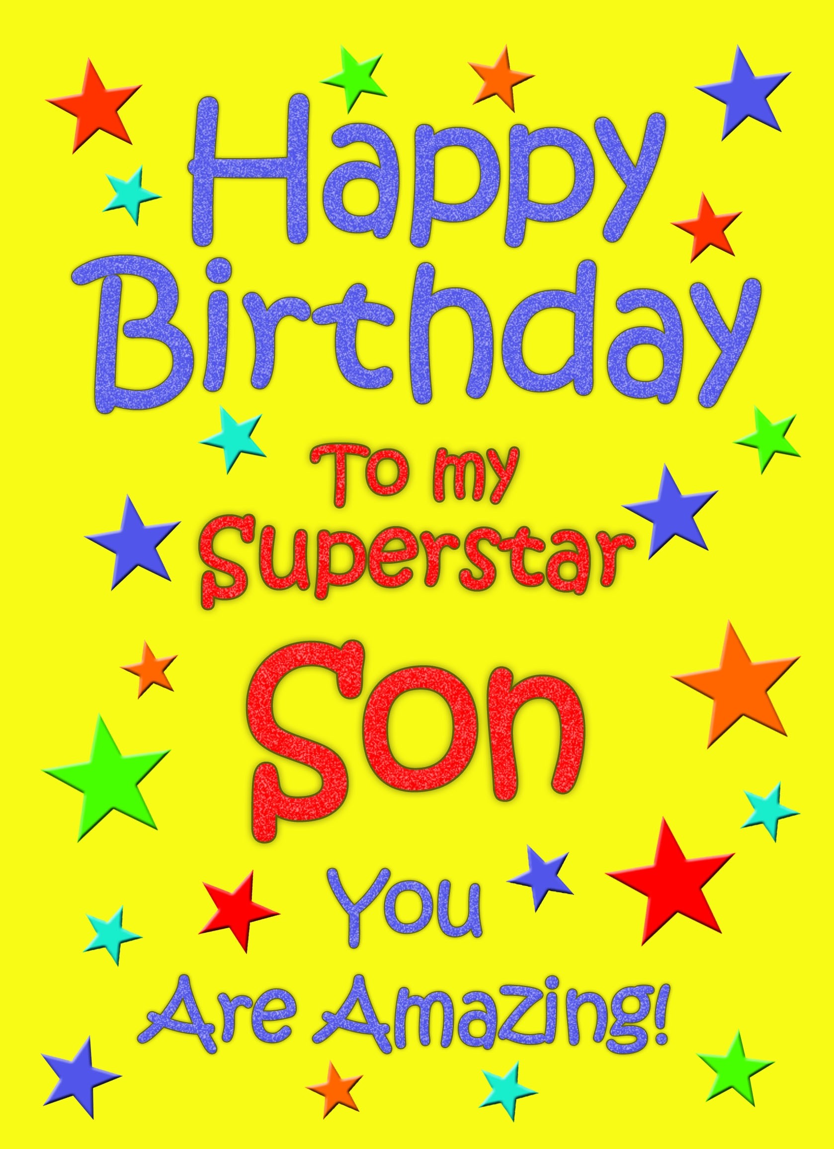 Son Birthday Card (Yellow)