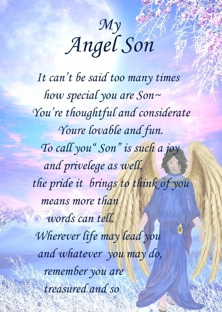 Angel Son Poem Verse Greeting Card