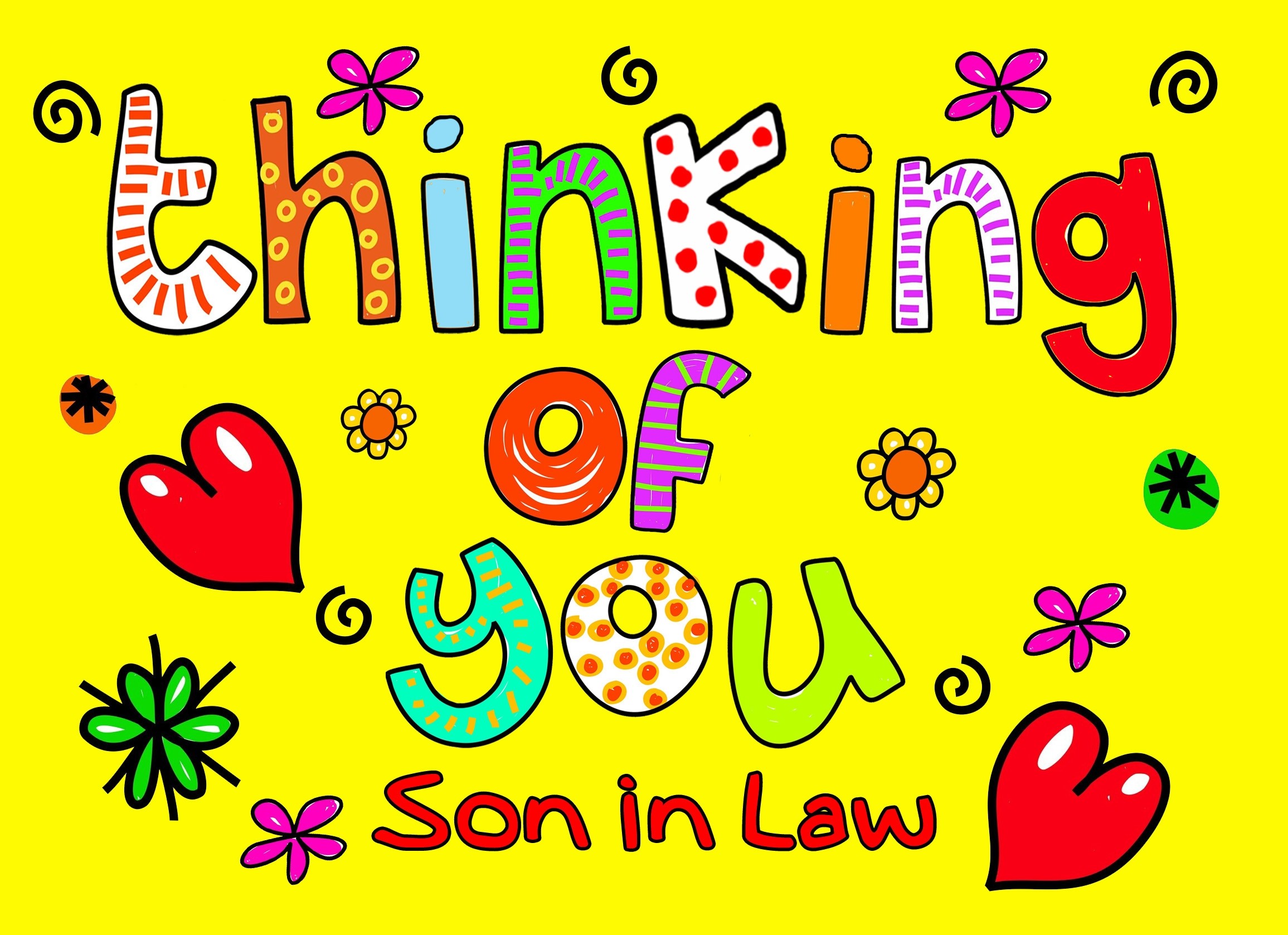 Thinking of You 'Son in Law' Greeting Card