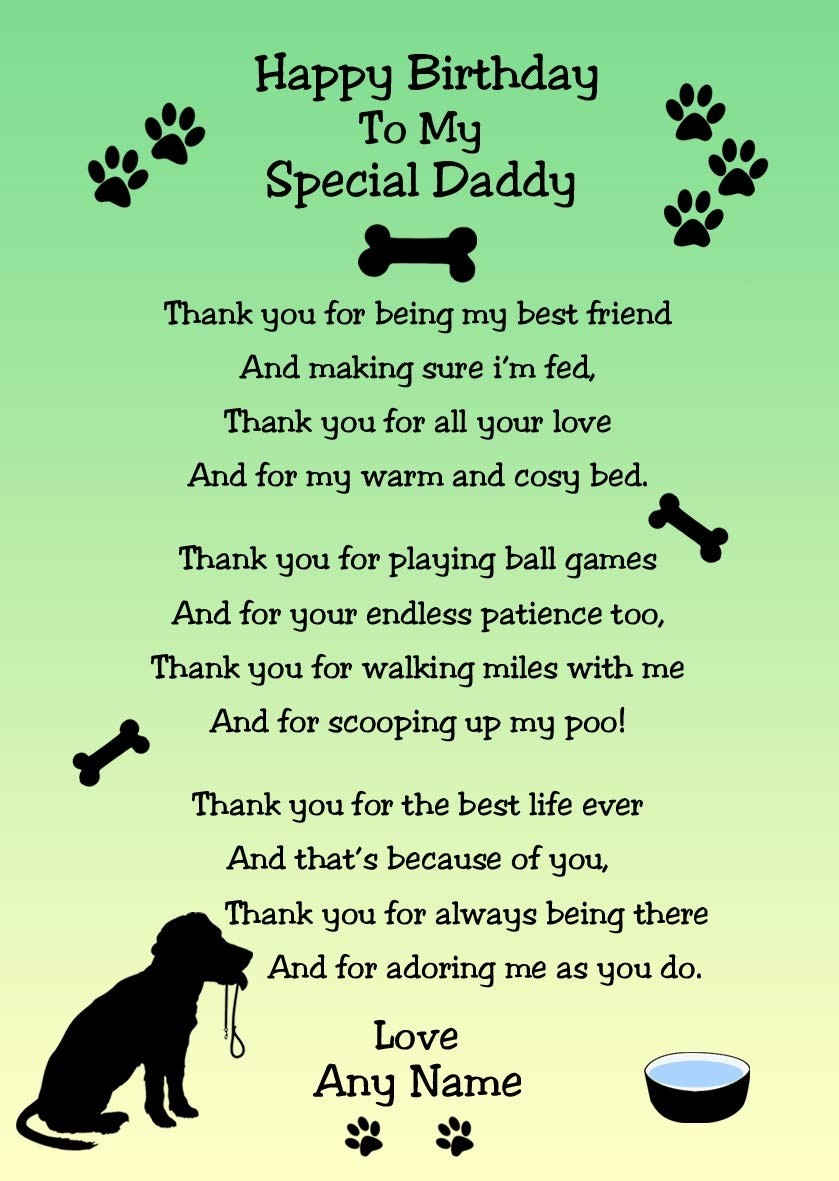 Personalised From the Dog Birthday Card (Green)