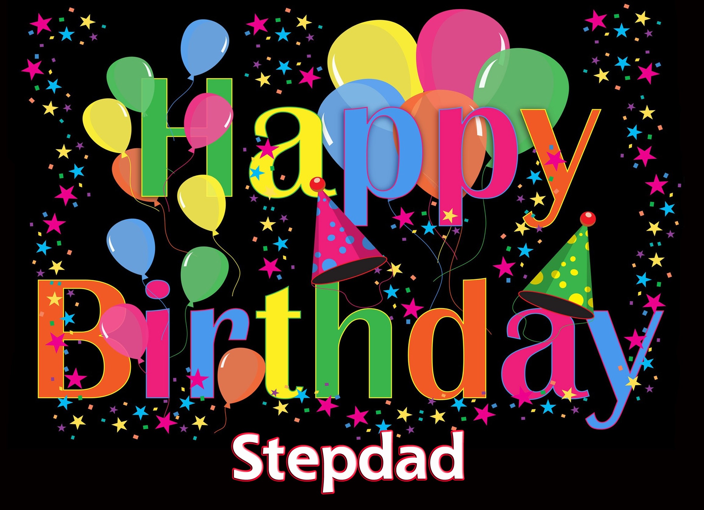 Happy Birthday 'Stepdad' Greeting Card