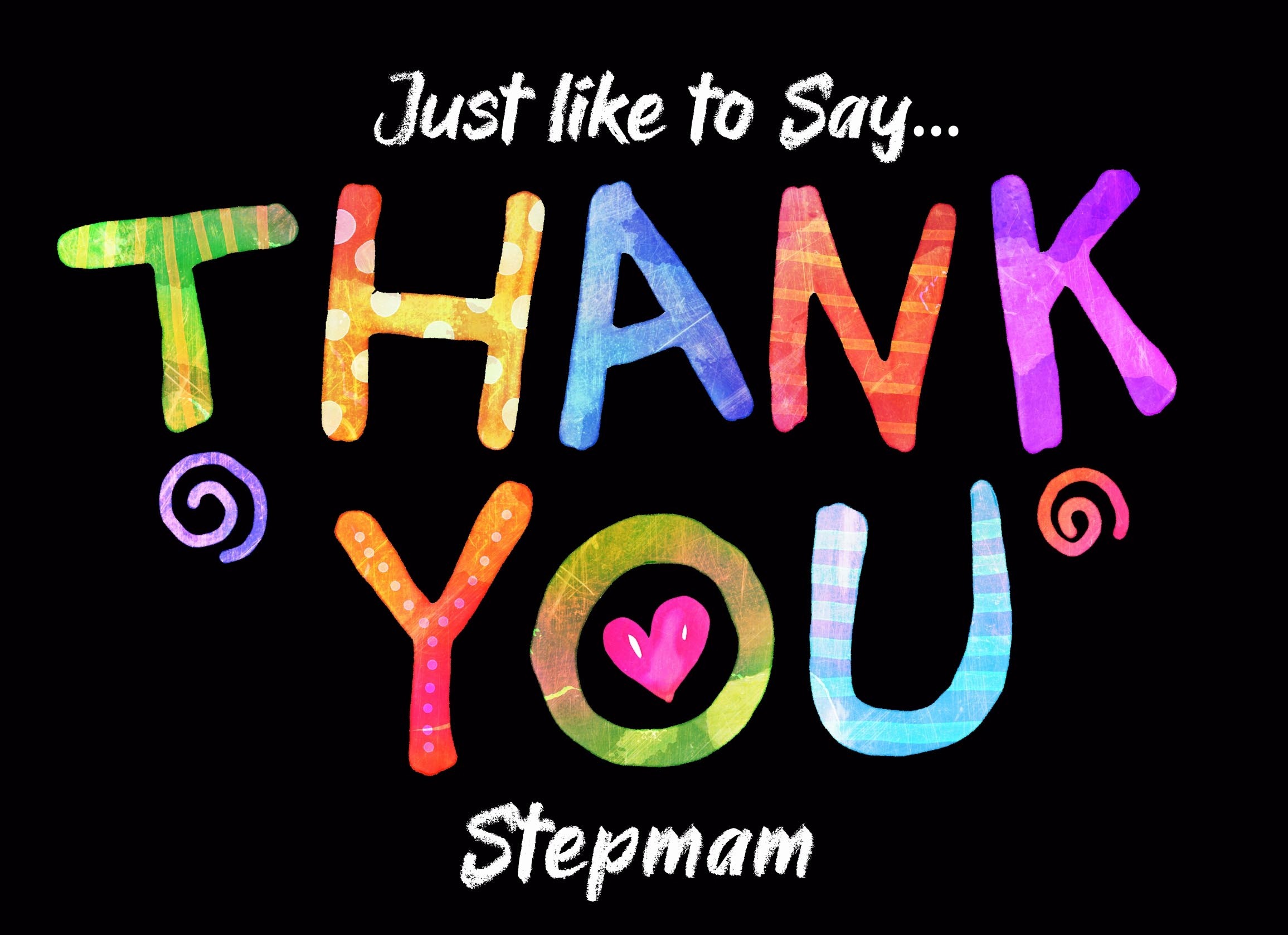 Thank You 'Stepmam' Greeting Card
