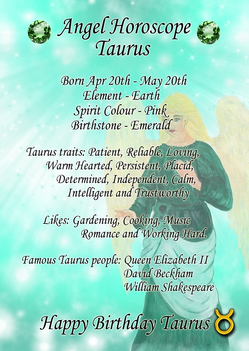 Taurus Horoscope Birthday Card