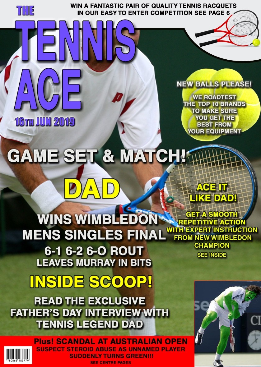 Tennis Spoof Father's Day Card