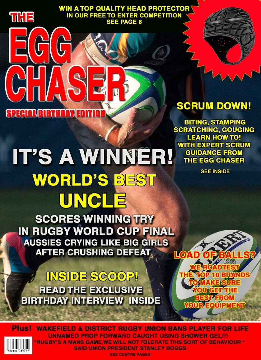 Rugby Uncle Birthday Card Magazine Spoof