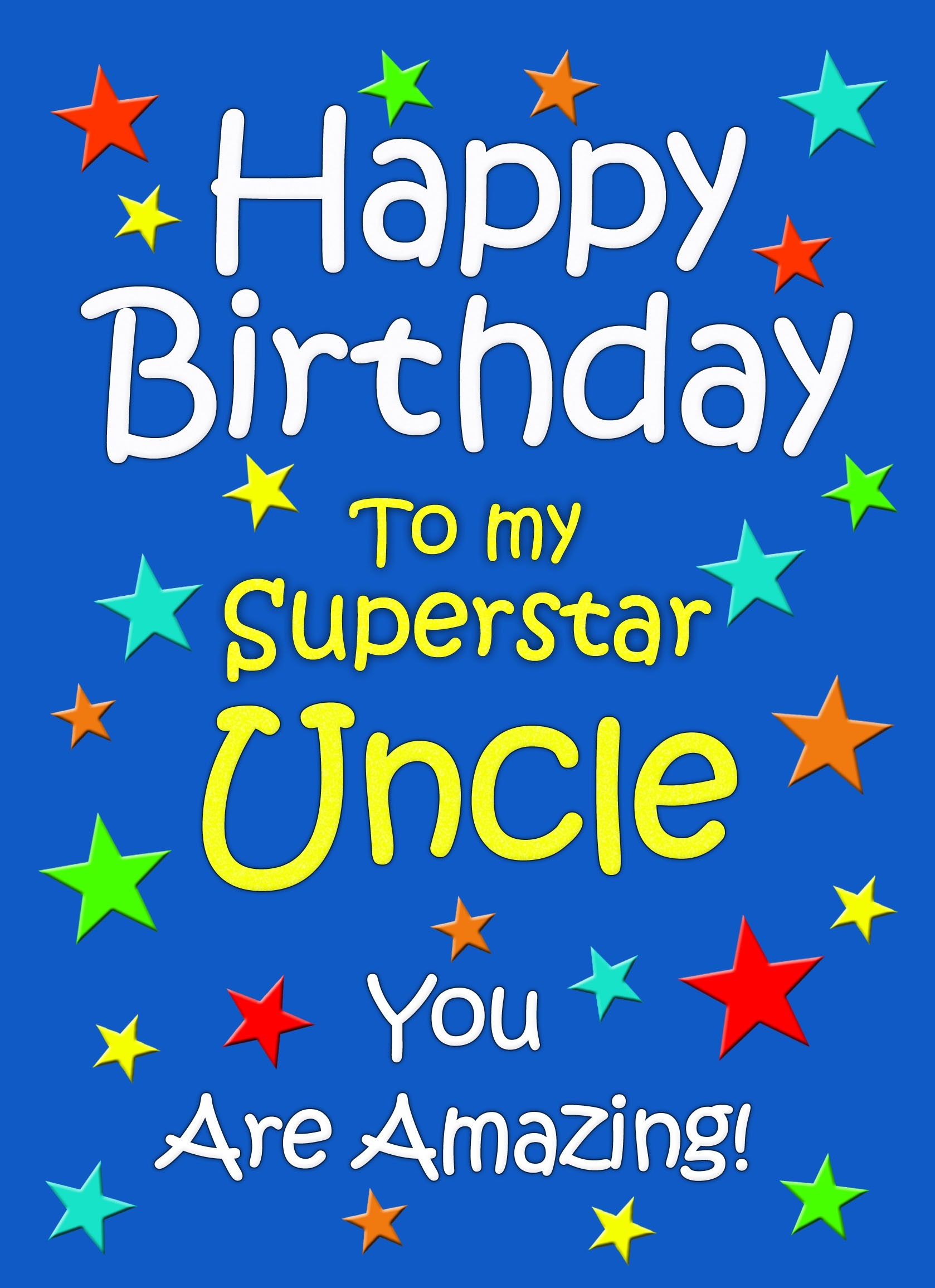 Uncle Birthday Card (Blue)