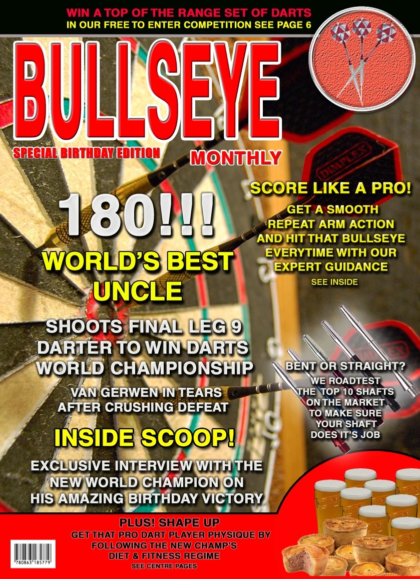 Darts Uncle Birthday Card Magazine Spoof