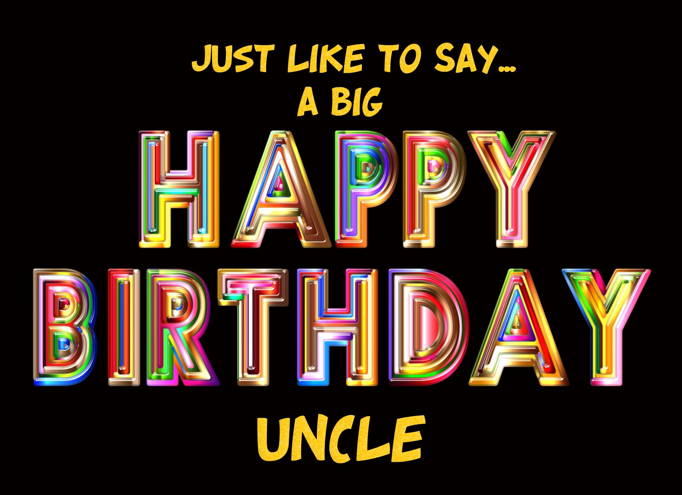 Happy Birthday 'Uncle' Greeting Card