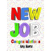 Personalised New Job Congratulations Card (White)