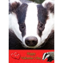 Badger Valentine's Day Card