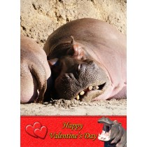 Hippo Valentine's Day Card