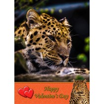 Leopard Valentine's Day Card
