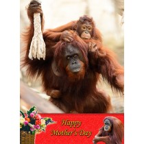 Orangutan Mother's Day Card