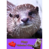 Otter Valentine's Day Card