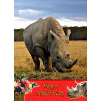 Rhino Mother's Day Card