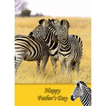 Zebra Father's Day Card