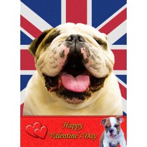 Bulldog Valentine's Day Card
