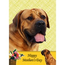 Bull Mastiff Mother's Day Card