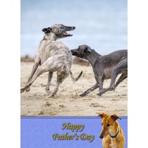 Greyhound Father's Day Card
