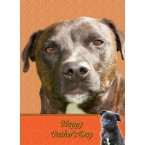 Staffordshire Bull Terrier Father's Day Card
