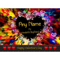 Personalised Valentines Day 'Boyfriend' Verse Poem Greeting Card