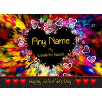 Personalised Valentines Day 'Fiancee' Verse Poem Greeting Card