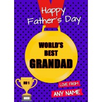 Personalised Fathers Day Card (Grandad, Medal)