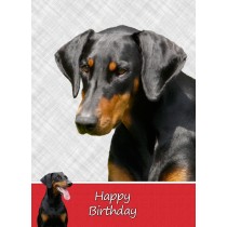 Doberman Birthday Card