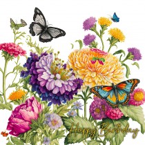 Butterfly Animal Art Birthday Greeting Card