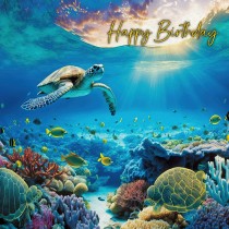 Coral Reef Colourful Fish Art Birthday Greeting Card