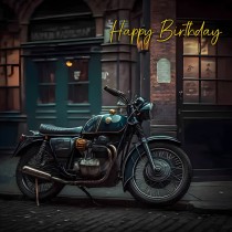 Vintage Classic Motorbike Birthday Card 1