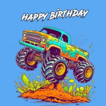 Monster Truck Birthday Card 1