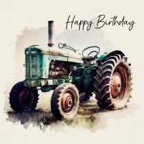 Tractor Art Birthday Card 1