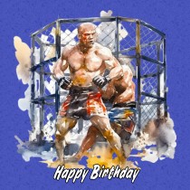 Mixed Martial Arts Square Birthday Card (Design 1)