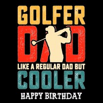 Golf Square Birthday Card for Dad (Design 1)
