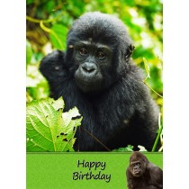 Gorilla Monkey Birthday Card