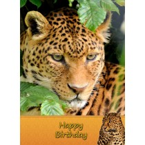 Leopard Birthday Card