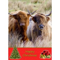Cow christmas card