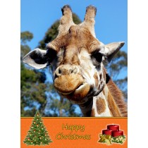 Giraffe christmas card