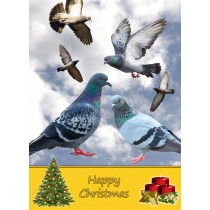 Pigeon christmas card