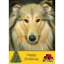 Rough Collie christmas card
