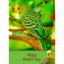 Budgie Father's Day Card