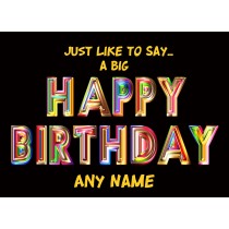 Personalised Happy Birthday Card