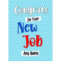 Personalised New Job Congratulations Card (Dots)