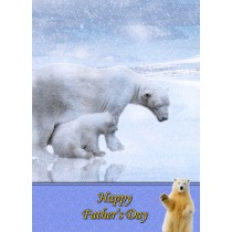 Polar Bear Father's Day Card