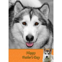 Alaskan Malamute Dog Father's Day Card
