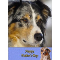 Australian Shepherd Father's Day Card