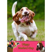 Basset Hound Mother's Day Card