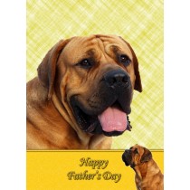 Bull Mastiff Father's Day card
